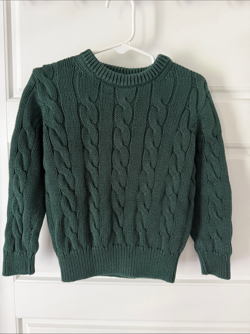 Crewcuts Dark Green Cable Knit Sweater
